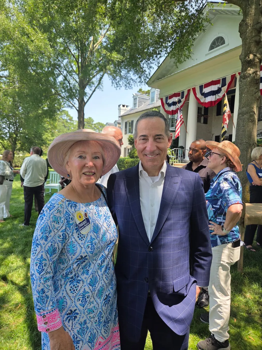Susan Delean-Botkin at a summer campaign gathering on the Eastern Shore
