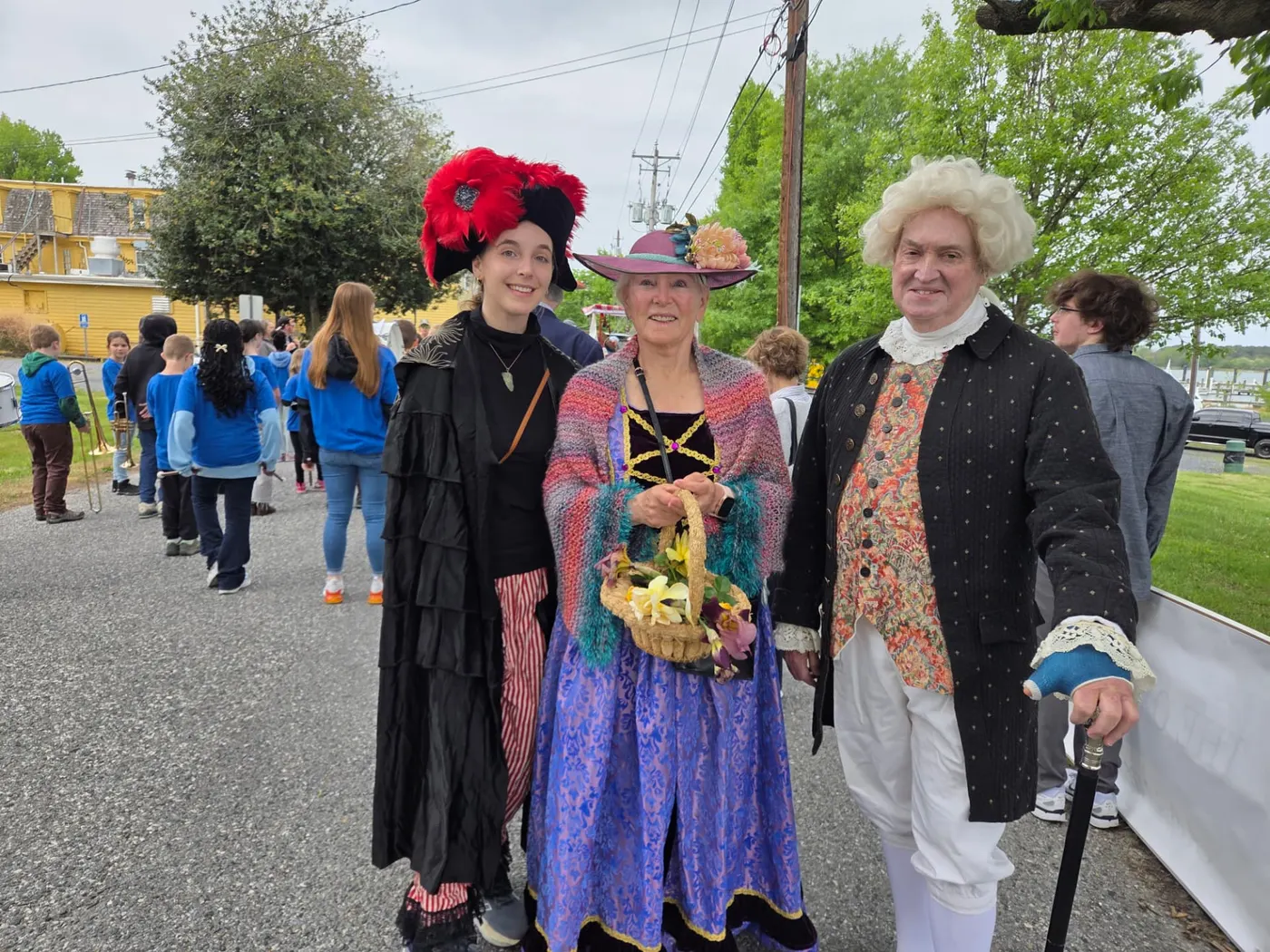 Susan in period dress at an Oxford community parade